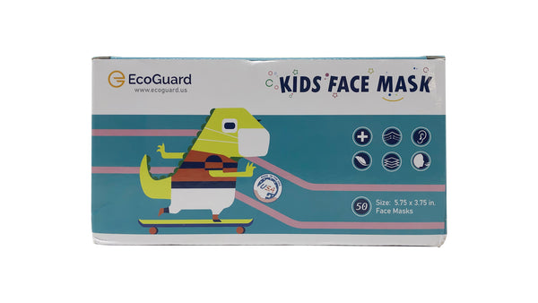 Ecoguard 3 ply blue disposble kids masks