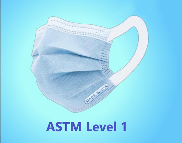 WYZ Medical Supplies Blue ASTM Lvl 1 Disposable Face Masks