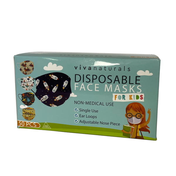 Viva Naturals Multi Design Disposable Kids Masks